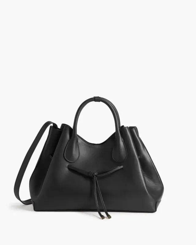 Maris Tote Bag Leather Black Flattered
