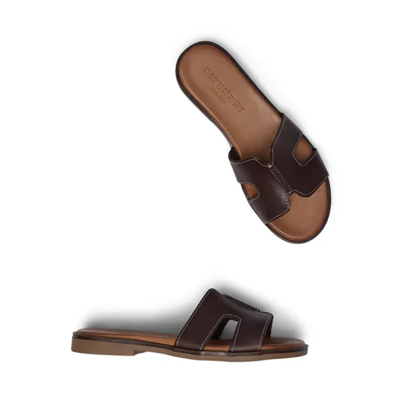 Pam Brown Leather Sandal Pavement