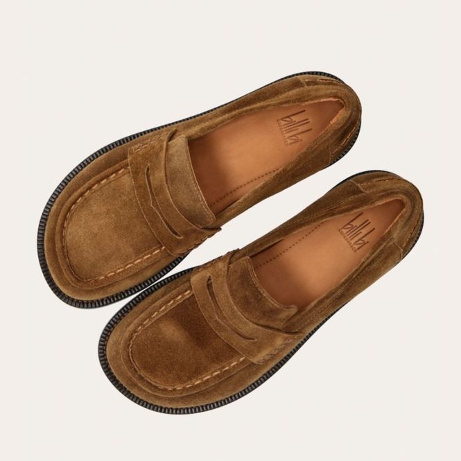 Hovedbilde A9010 Tabac Babysilk Suede 555 Loafer Billi Bi