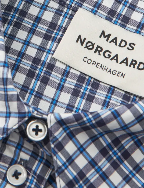Poplinda Clara Shirt Parisian Night Check Mads Nørgaard