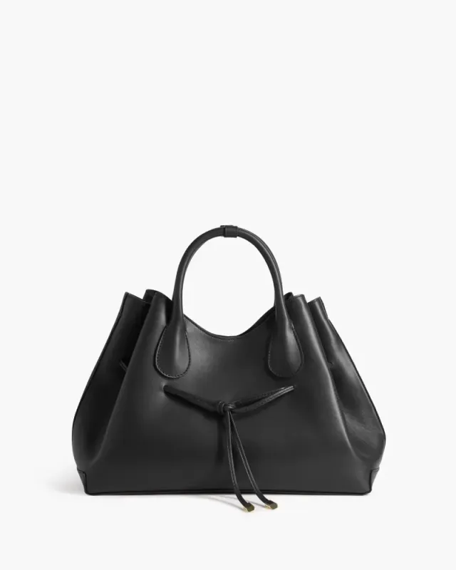 Maris Tote Bag Leather Black Flattered