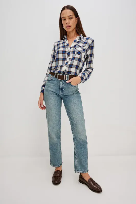 Hunter Skjorte Golden Cobalt Rails