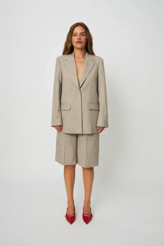 Dianacras Blazer Greige Rhinestone Cras