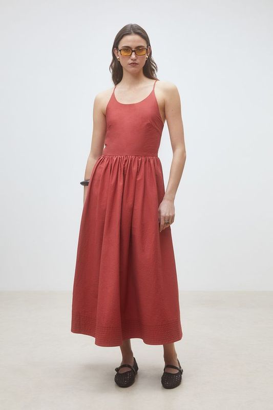 Robe Cover Tomette Midi Dress Suncoo Paris