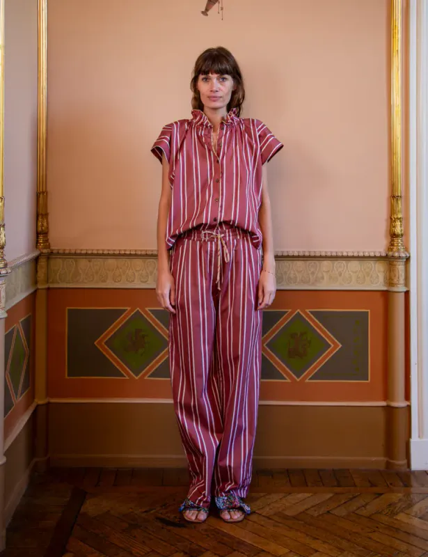 Ada Top Berry Stripe APOF