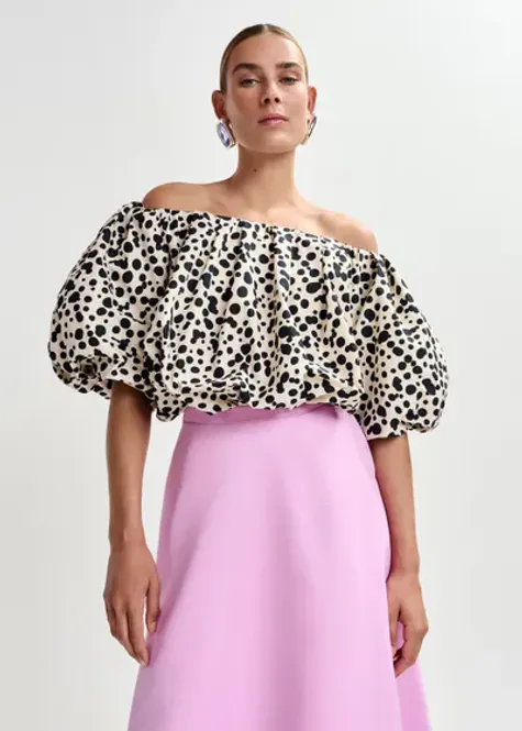 Hovedbilde Jint Puffy Top Bodysuit Off-white and black ...