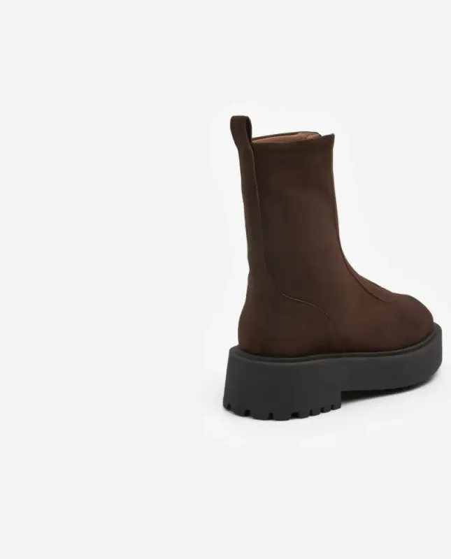 Alma Suede Brown Boots Flattered 
