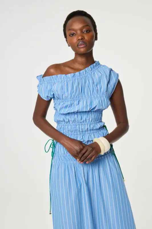 John Top Blue Pyjama Stripe Fabienne Chapot