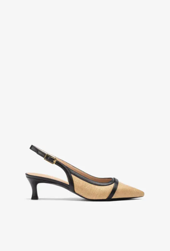 Ileso Pumps Raffia/Black Unisa