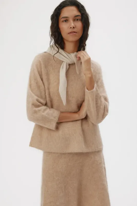 Paula Scarf Oatmeal Beige Six Ámes