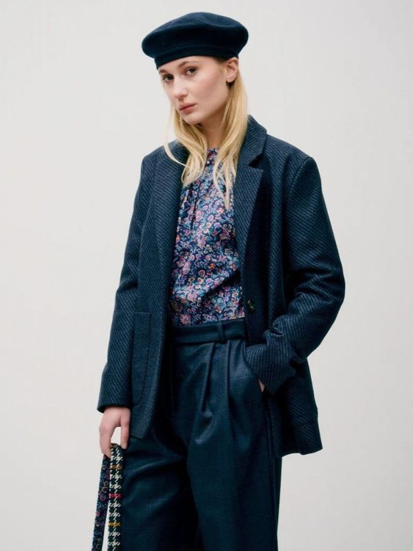 Ragnhild Jacket Tweed Blue APOF