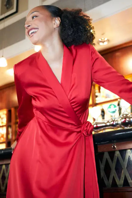 Hovedbilde Charleencras Dress Tango Red  Omslagskjole Crás