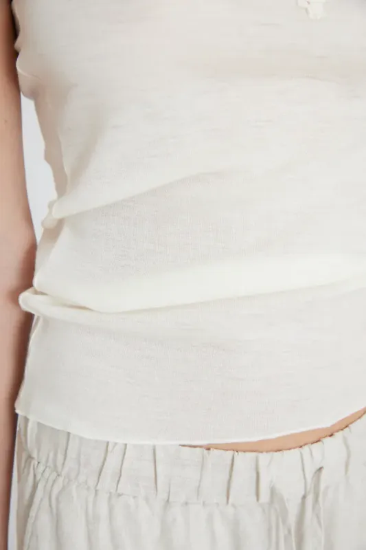 Pixi Top Merino Ull Singlett Off White Six Ámes